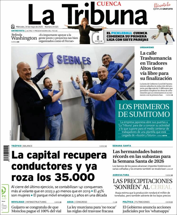 Portada de La Tribuna de Cuenca (Spain)