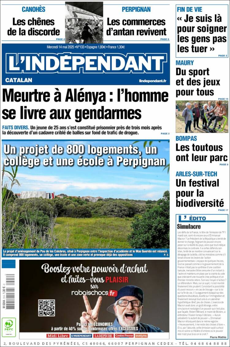 Portada de Le Indépendant (France)