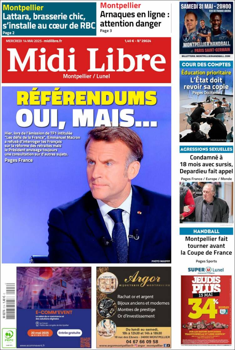 Portada de Midi Libre (France)