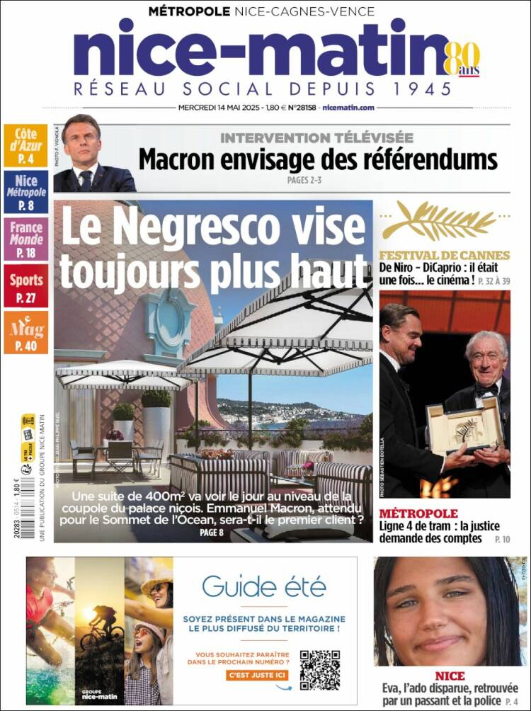 Portada de Nice-Matin (France)