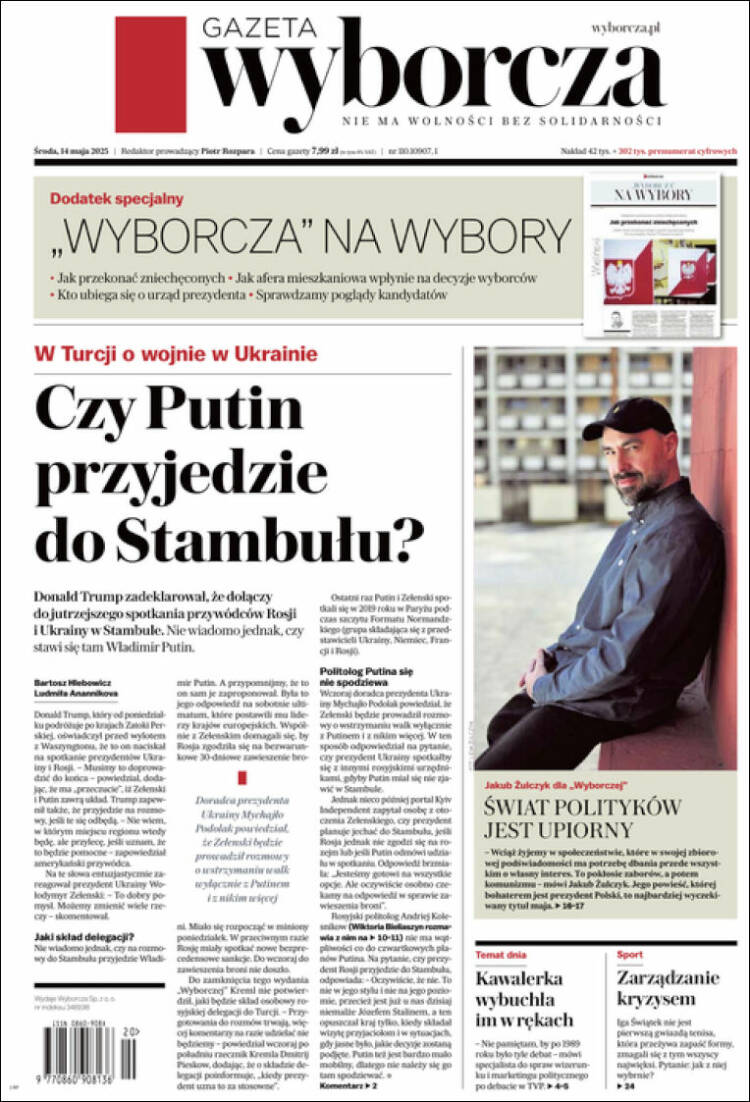 Portada de Gazeta Wyborcza (Polonia)