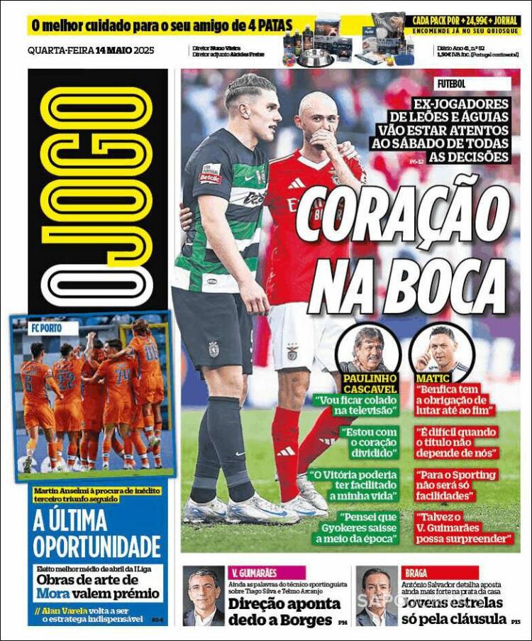 Portada de O Jogo (Portugal)