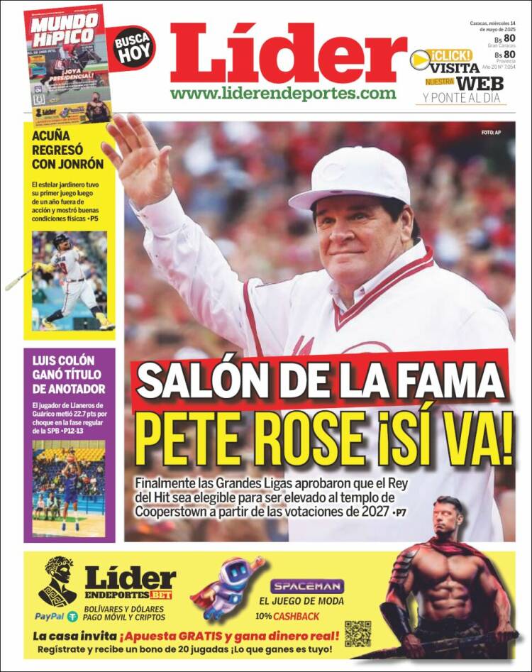 Portada de Lider en deportes (Venezuela)