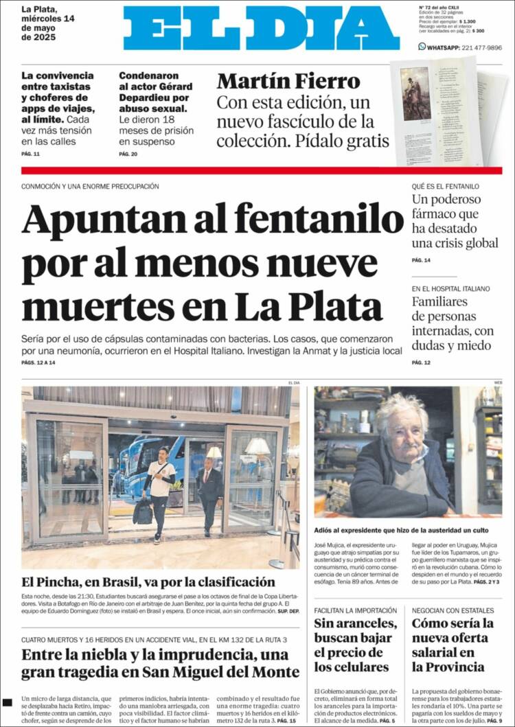 Portada de El Día de la Plata (Argentine)