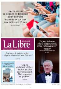 Portada de La Libre.be (Belgique)