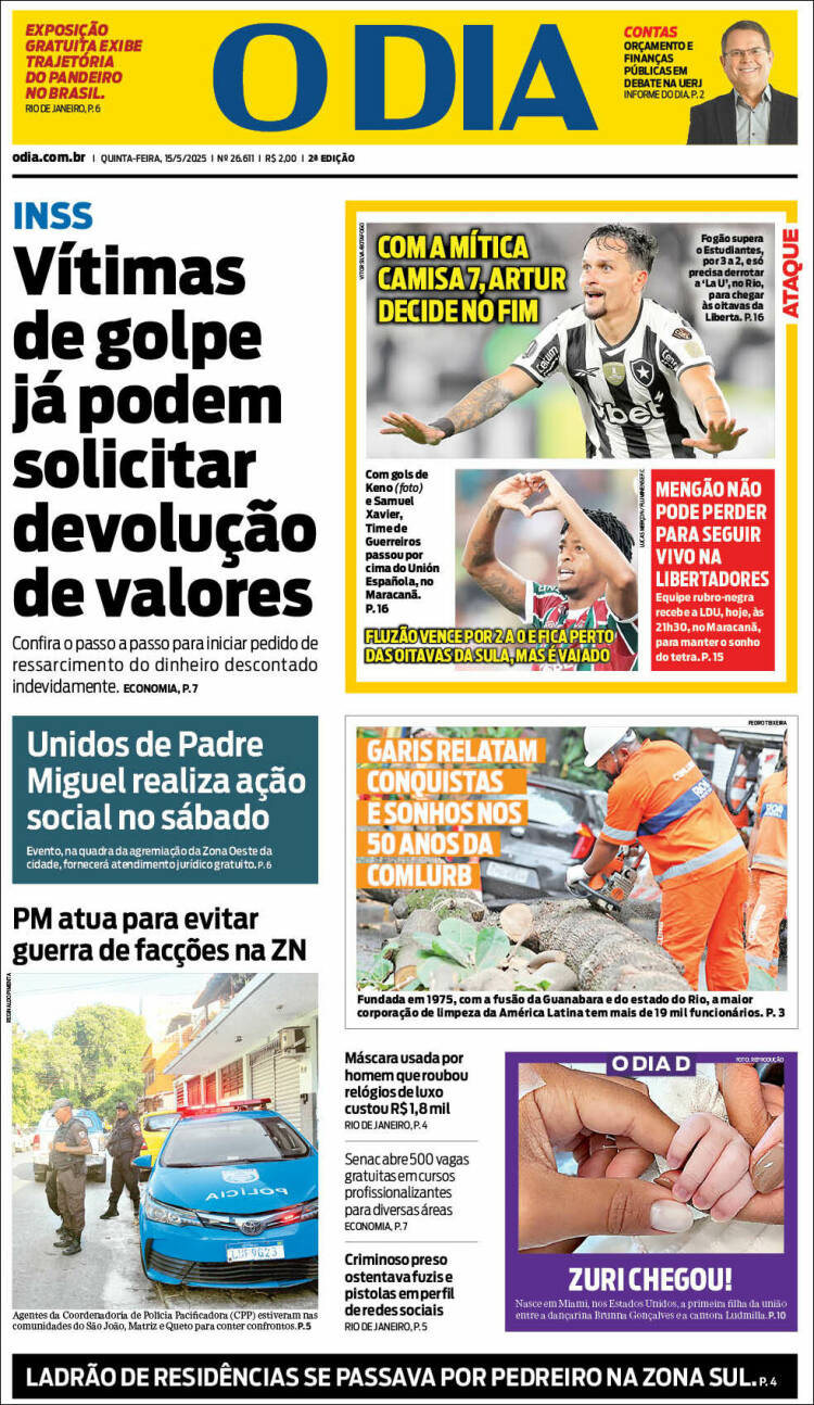 Portada de O Dia (Brasil)