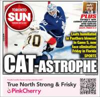 Portada de The Toronto Sun (Canada)