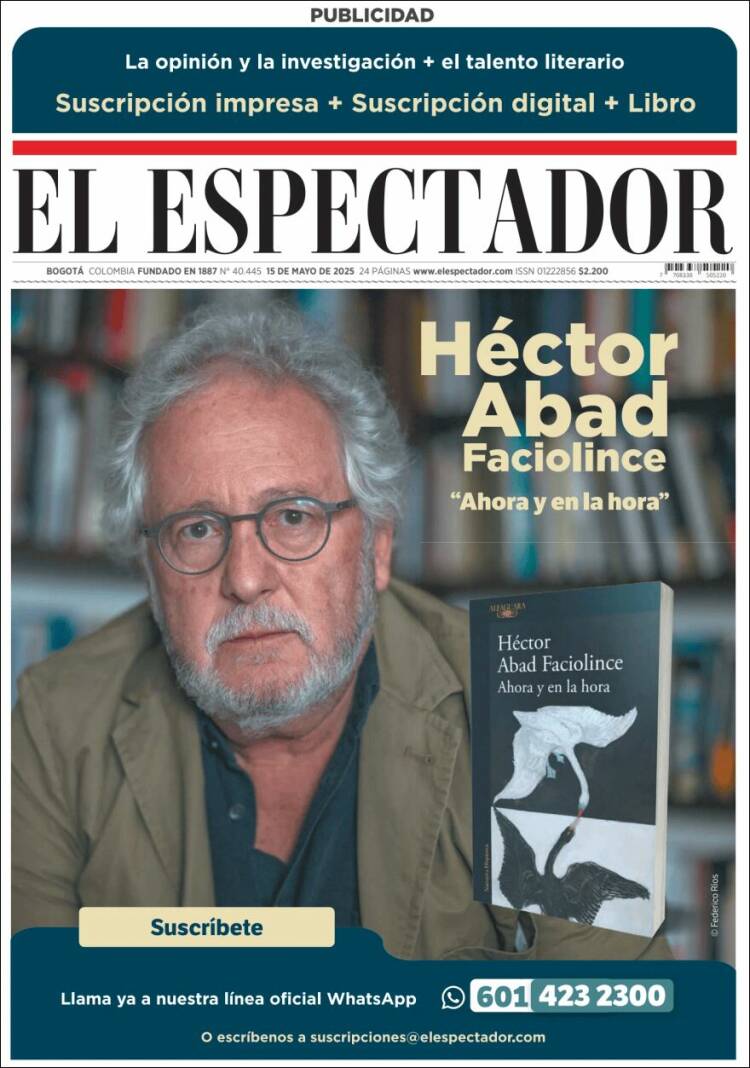 Portada de El Espectador (Colombia)