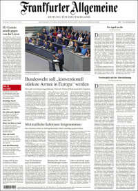 Portada de Frankfurter Allgemeine (Allemagne)