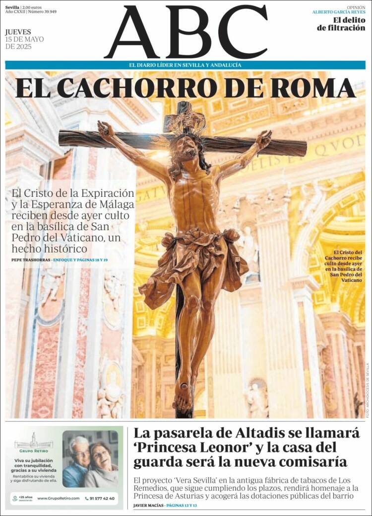 Portada de ABC - Sevilla (España)