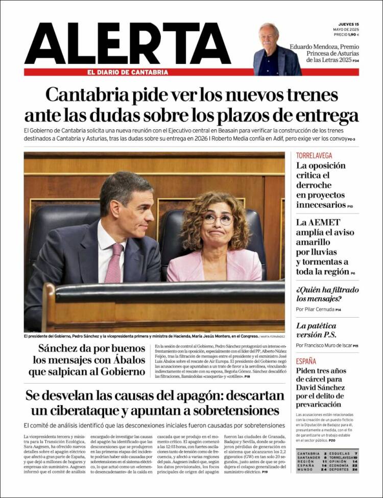 Portada de Alerta - El Diario de Cantabria (Spain)