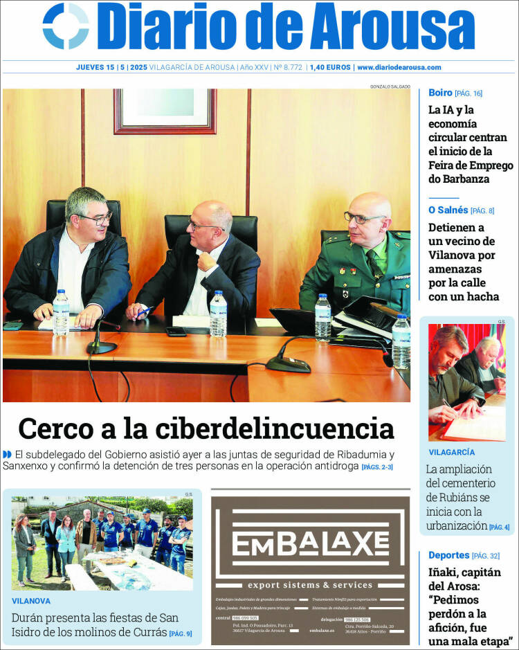 Portada de Diario de Arousa (España)