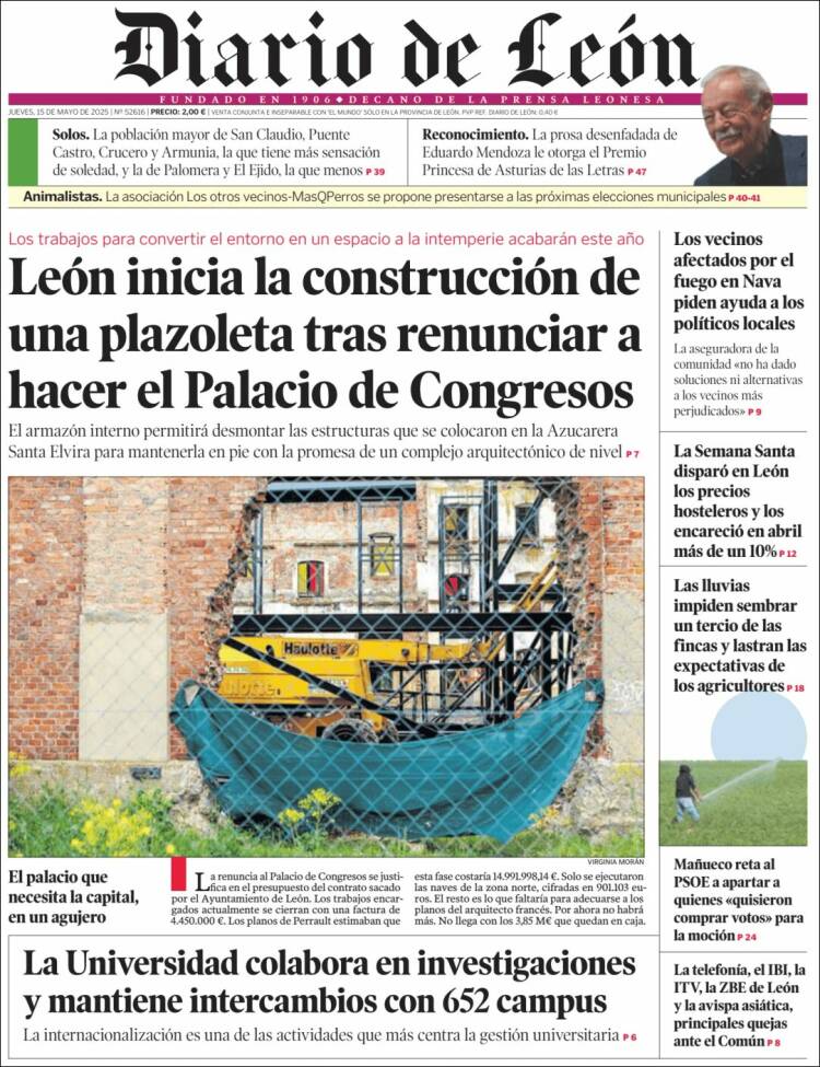 Portada de Diario de León (España)