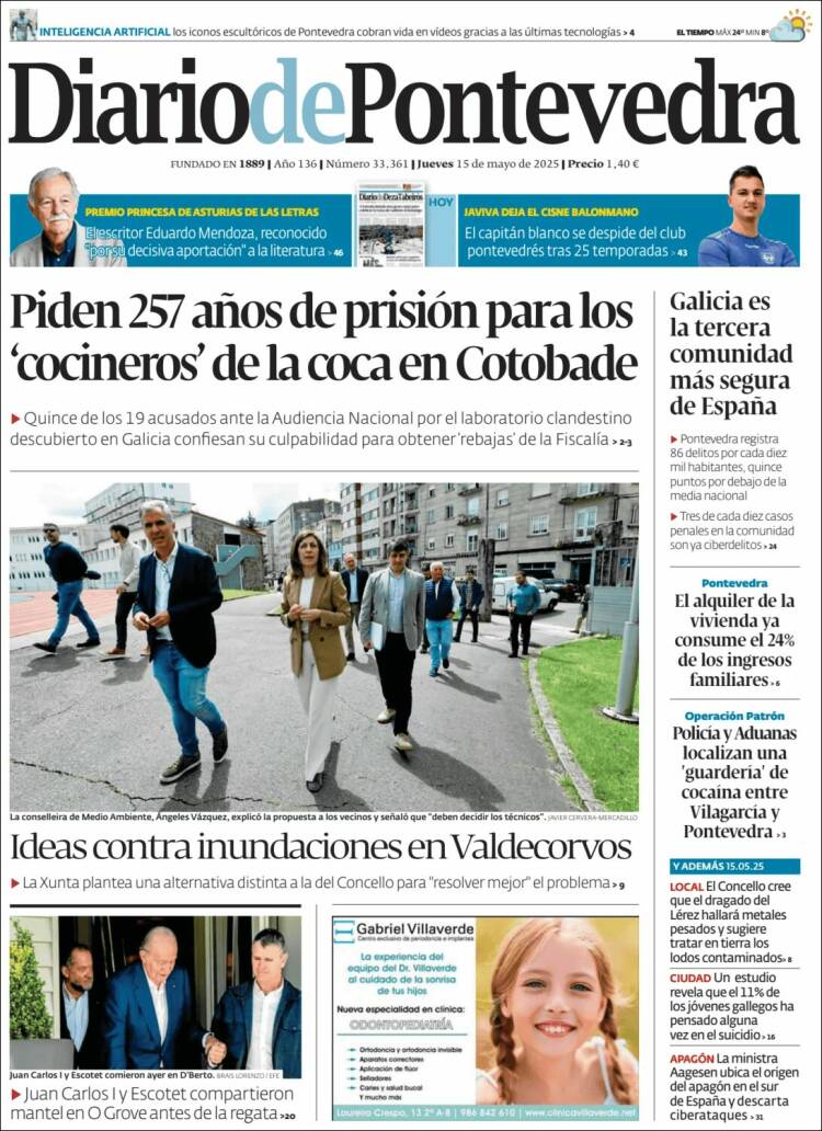 Portada de Diario de Pontevedra (España)