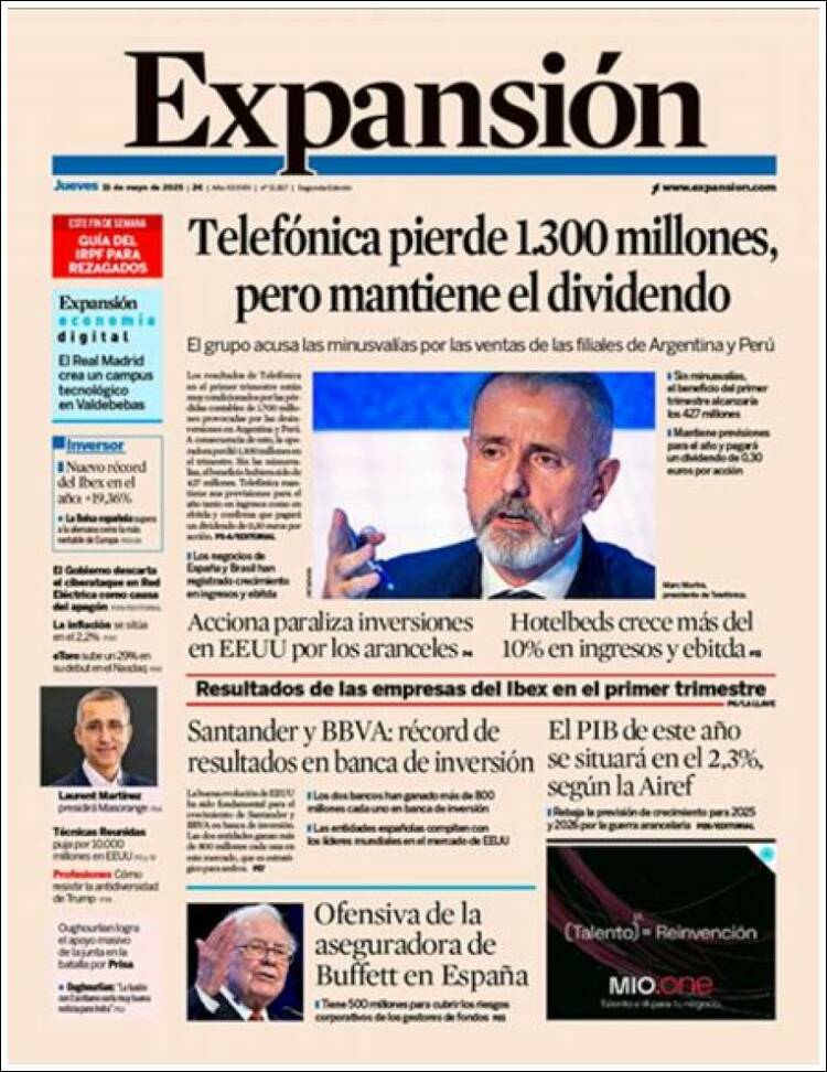 Portada de Expansión (España)