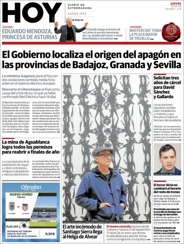Portada de Hoy - Caceres (España)
