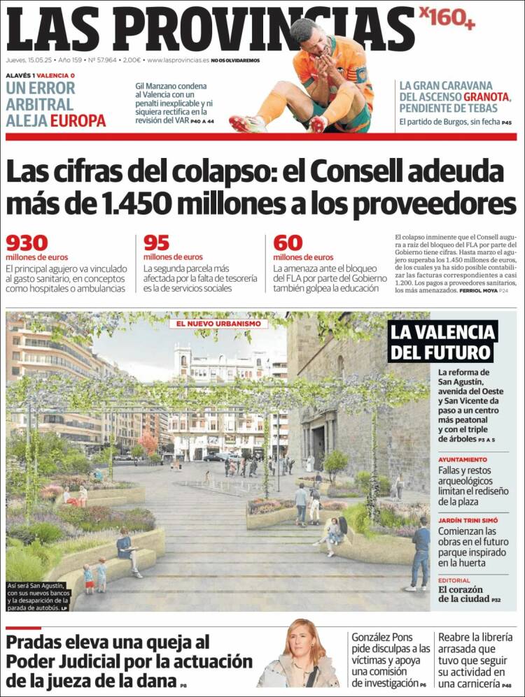 Portada de Las Provincias (España)