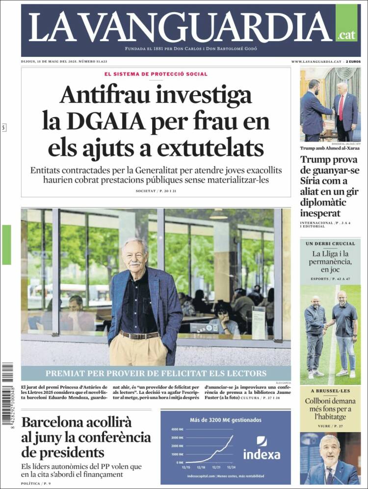 Portada de La Vanguardia (España)