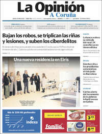 Portada de La Opinión de A Coruña (Espagne)