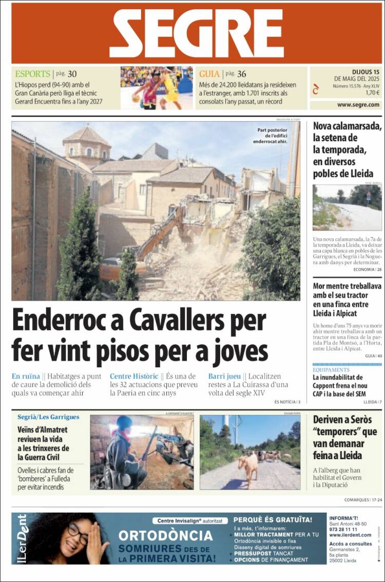 Portada de Segre (España)