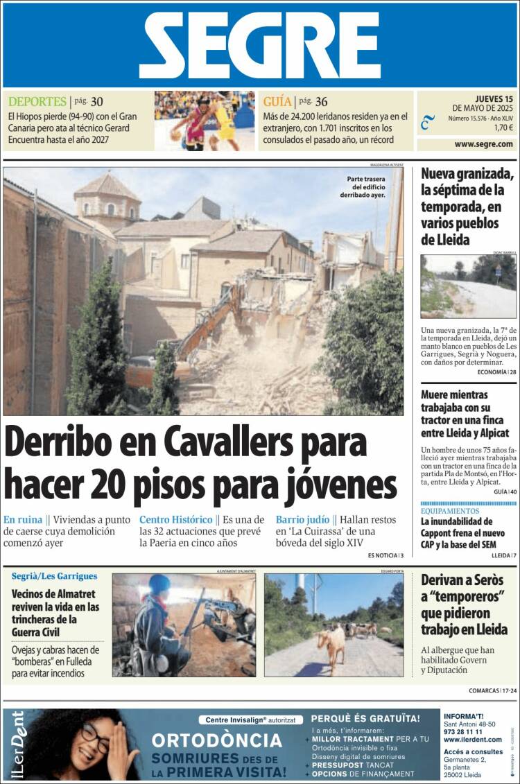 Portada de Segre  (España)