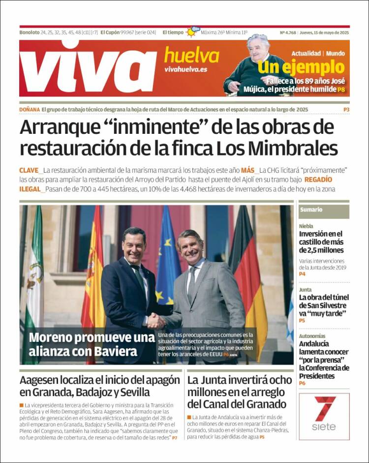Portada de Viva Huelva (España)