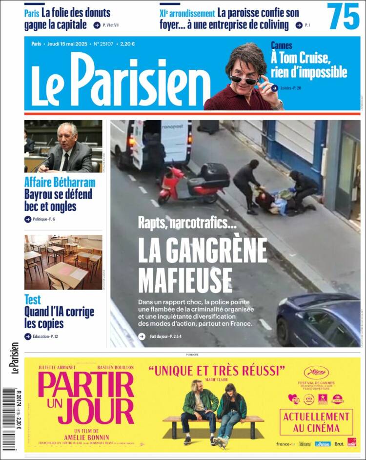 Portada de Le Parisien (France)