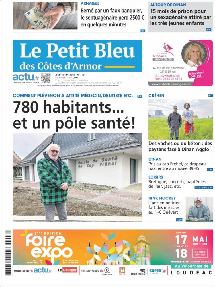 Portada de Le Petit Bleu (Francia)