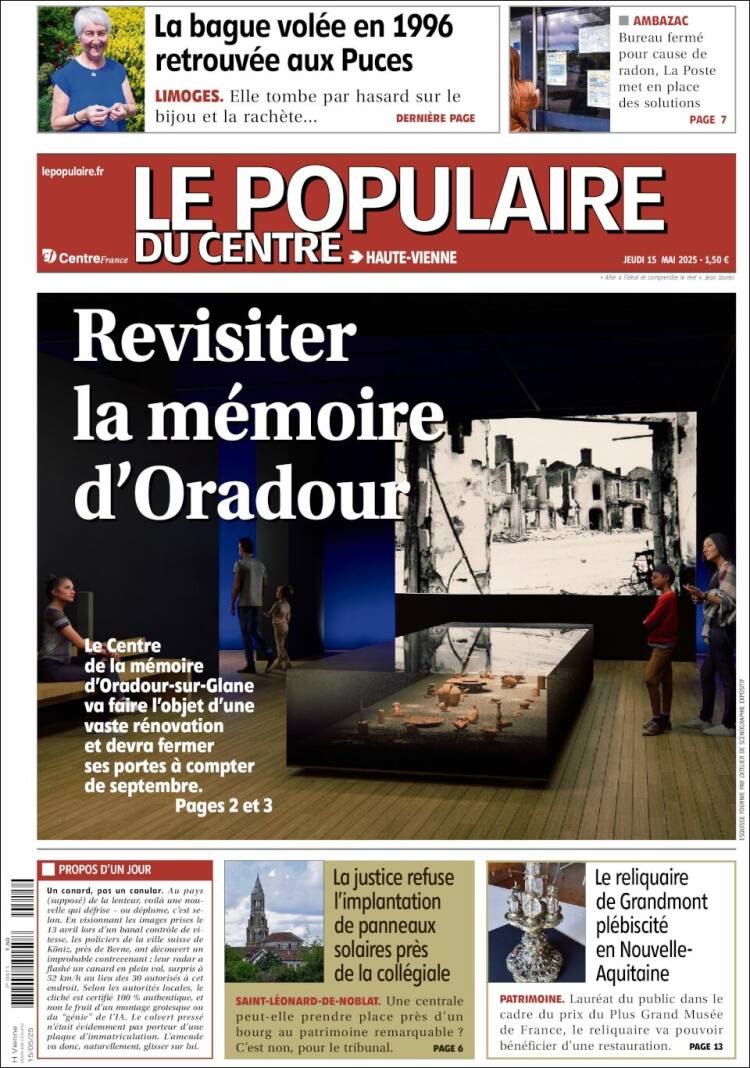 Portada de Le Populaire du Centre (France)