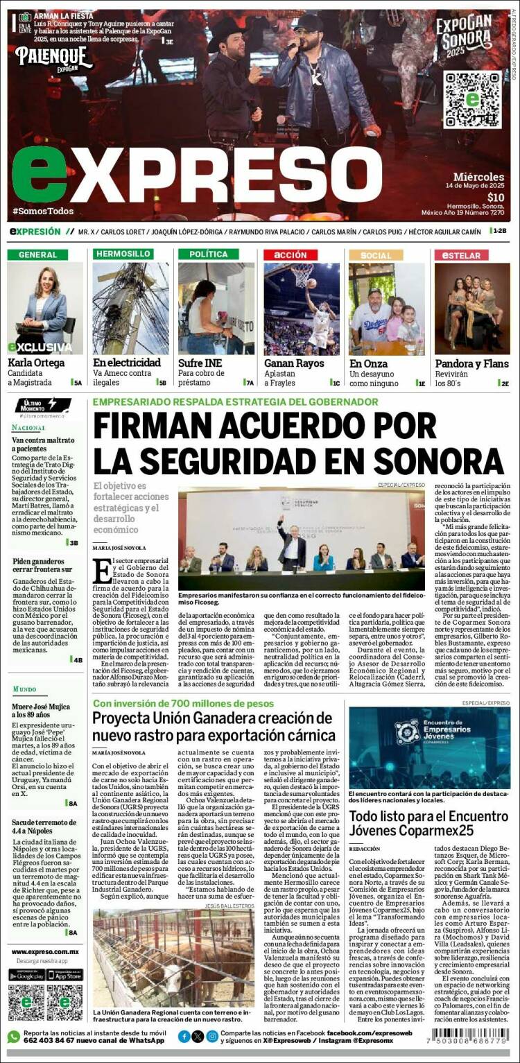 Portada de Expreso (México)