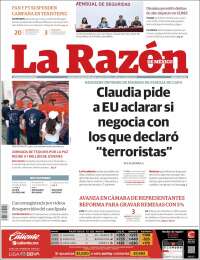 Portada de La Razón (México)