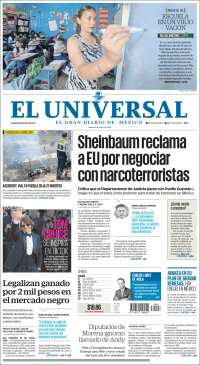 Portada de El Universal (México)