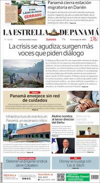 Portada de La Estrella de Panamá (Panamá)