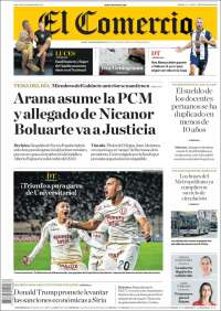 Portada de El Comercio (Perú)