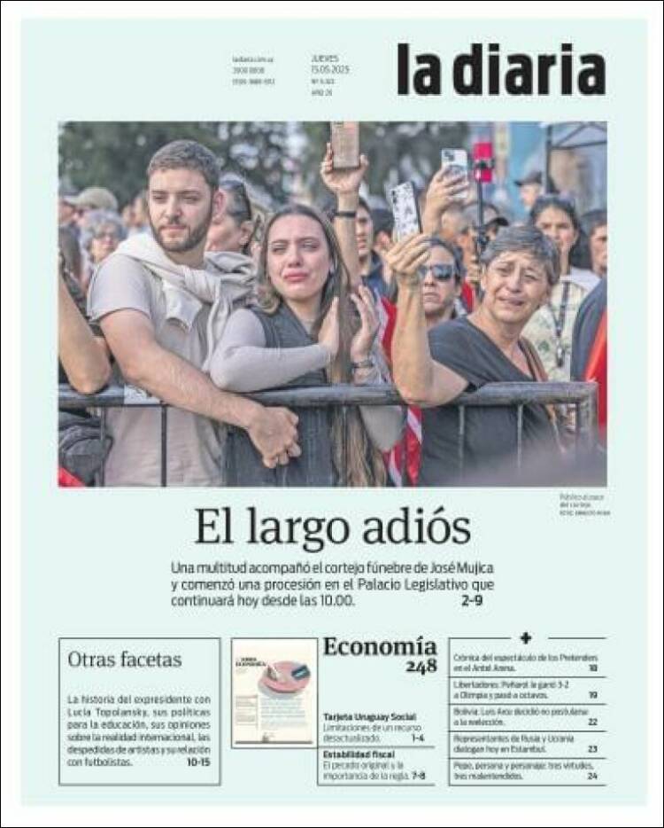 Portada de La Diaria (Uruguay)