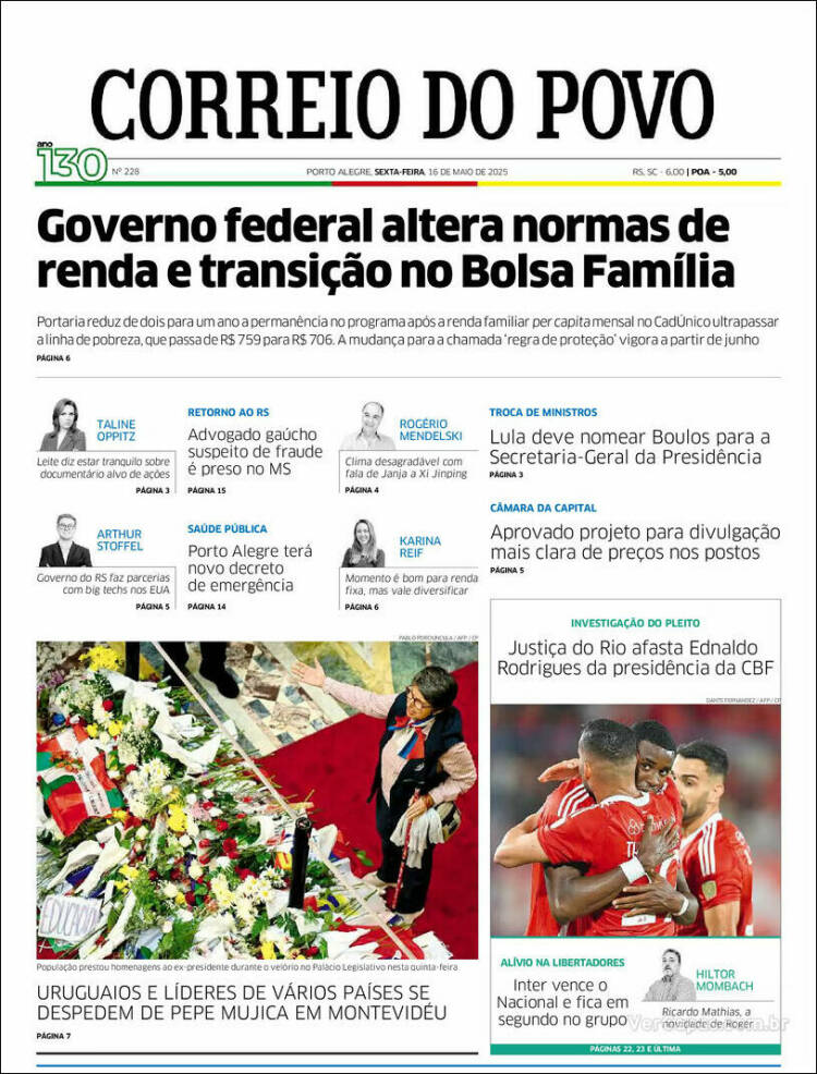 Portada de Correio Do Povo (Brésil)