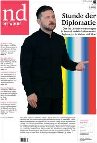 Portada de Neues Deutschland (Alemania)