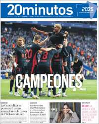Portada de 20 Minutos - Barcelona (España)