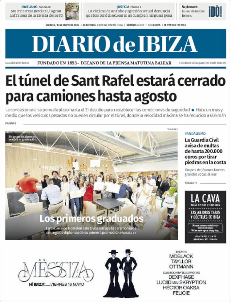 Portada de Diario de Ibiza (España)
