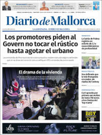 Portada de Diario de Mallorca (España)