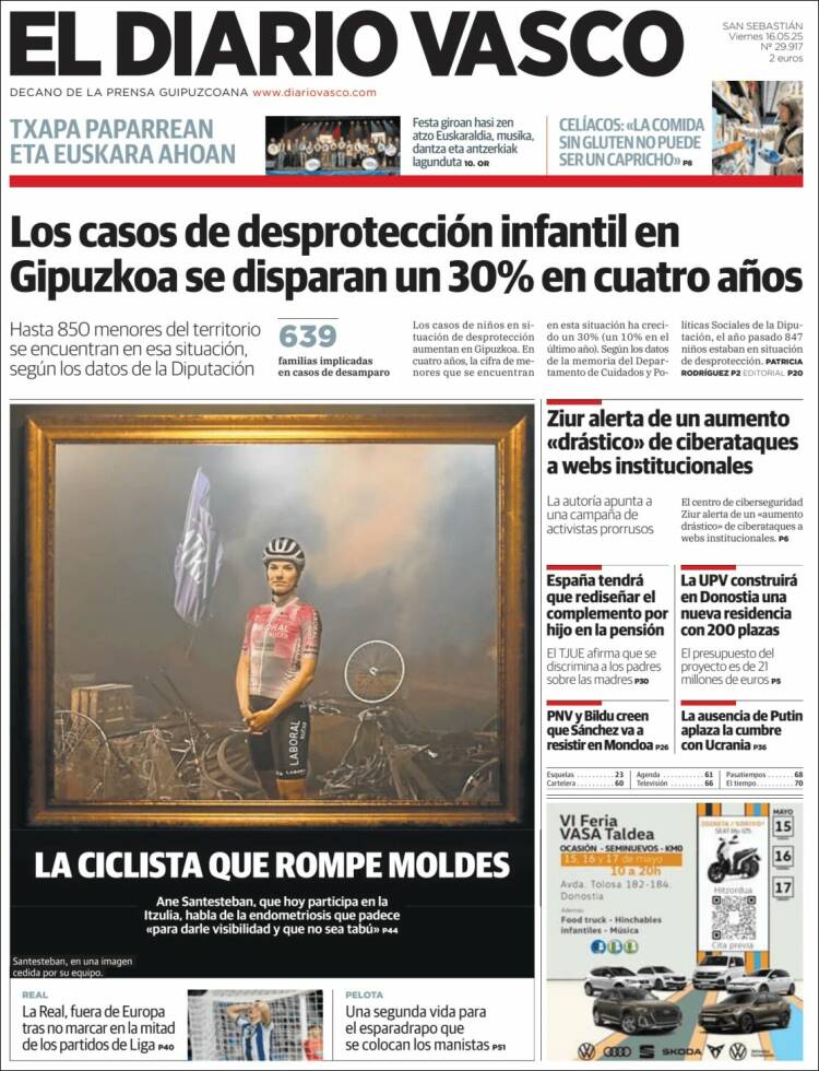 Portada de Diario Vasco (España)