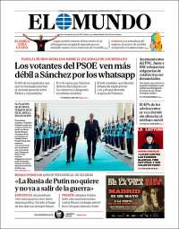 Portada de El Mundo (España)