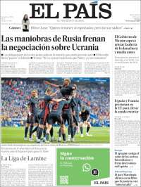 Portada de El País (España)