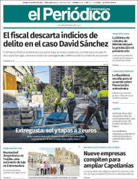 Portada de El Periódico de Extremadura (España)