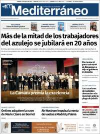 Portada de El Periódico Mediterraneo (España)