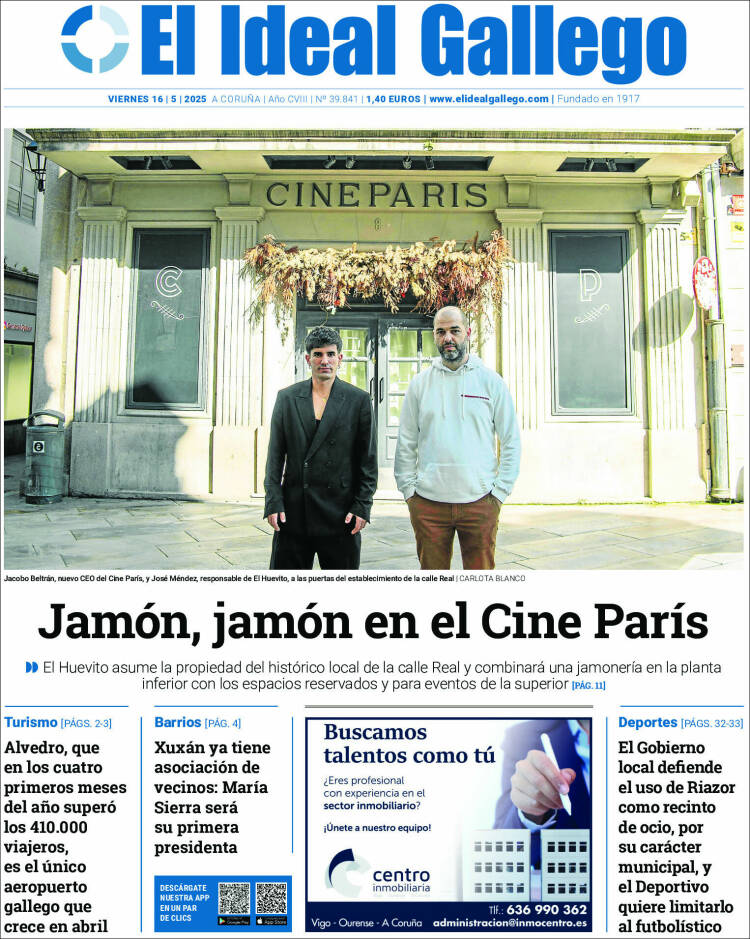 Portada de El Ideal Gallego (España)