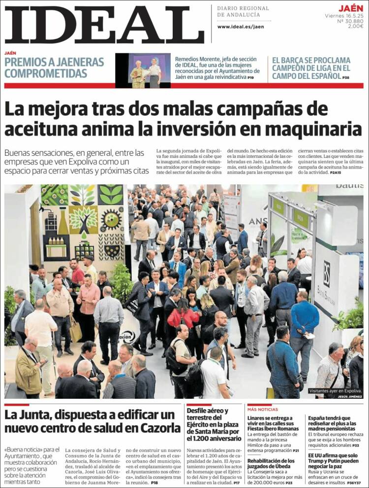 Portada de El Ideal de Jaén (España)