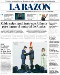 Portada de La Razón (España)