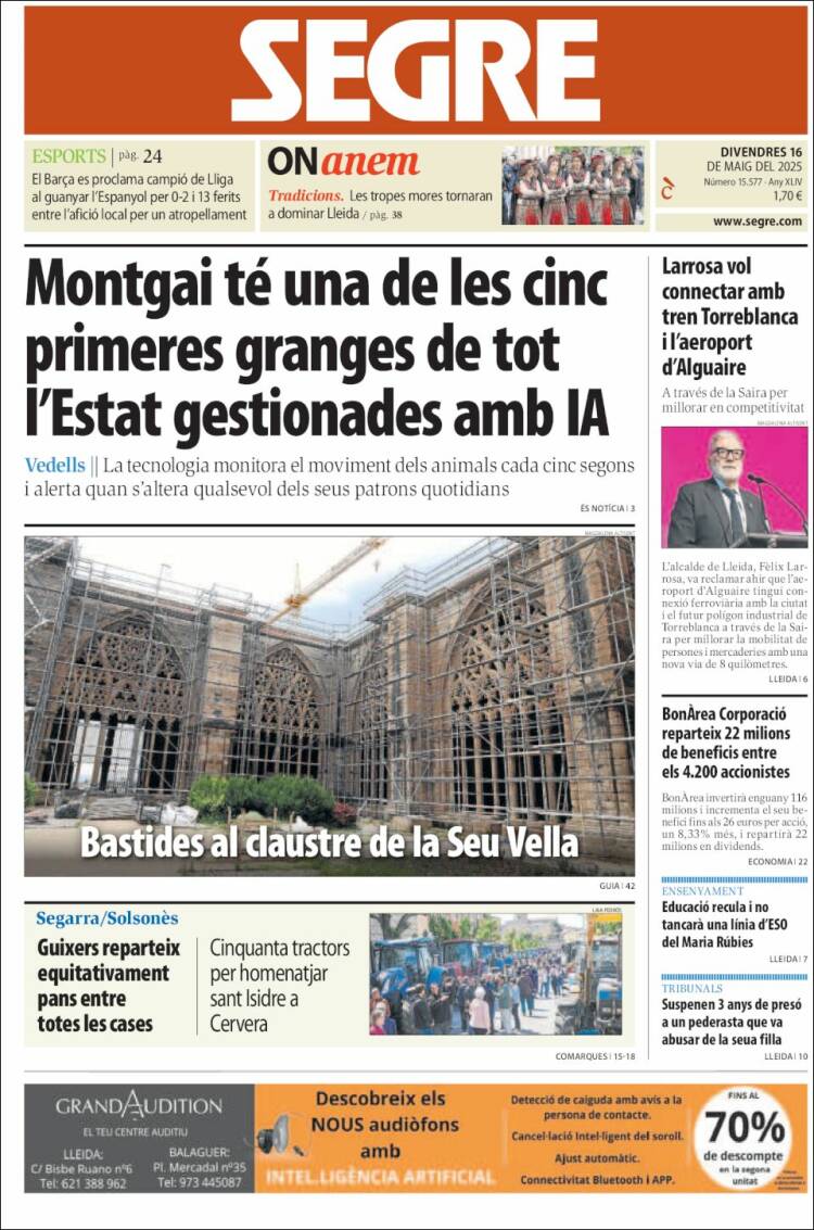 Portada de Segre (España)