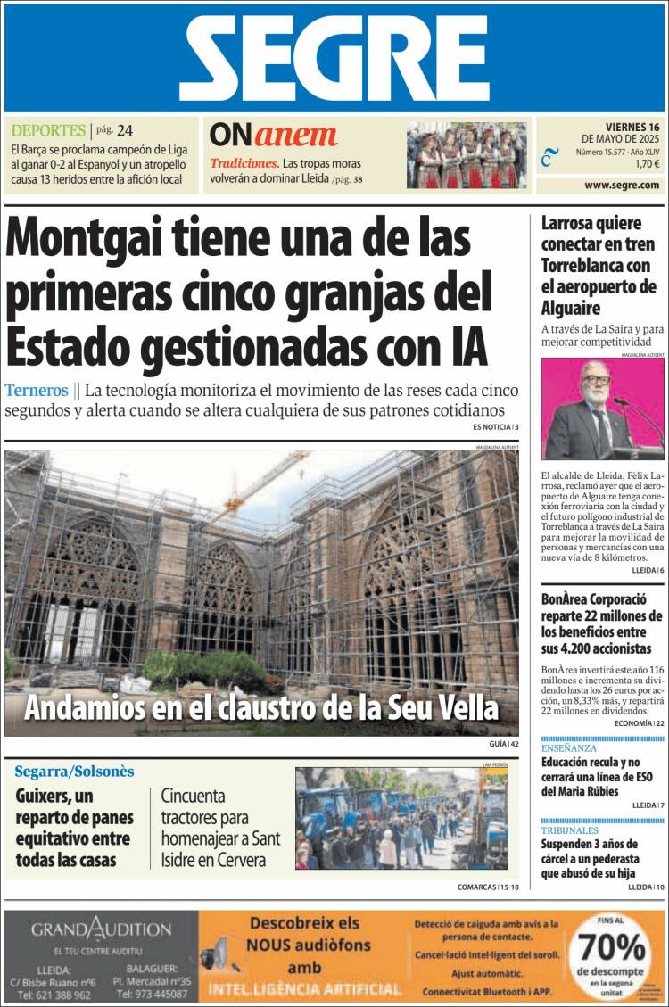 Portada de Segre  (España)